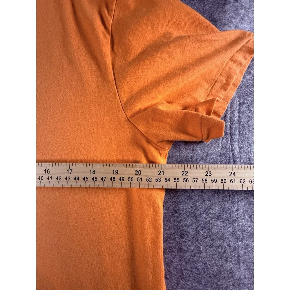 Polo Ralph Lauren T-Shirt‎ Mens Large Crew Neck Short Sleeve Orange Blue Pony